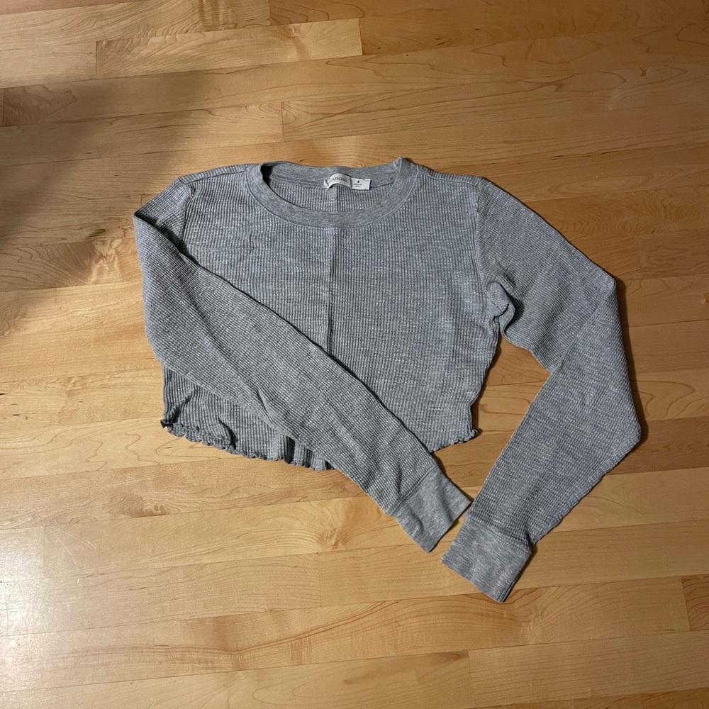 Glasses Waffle Cropped Longsleeve